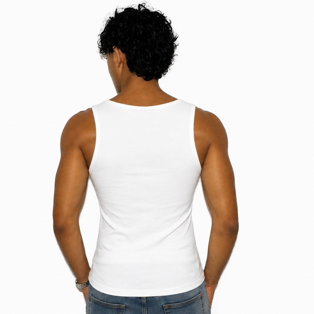Debardeur côtelé blanc