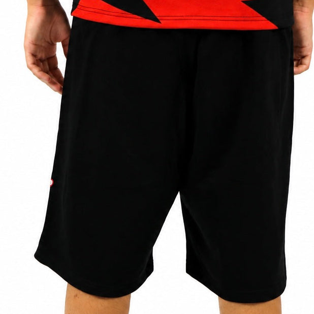 Short Noir avec Imprimés Graphiques – Style Streetwear