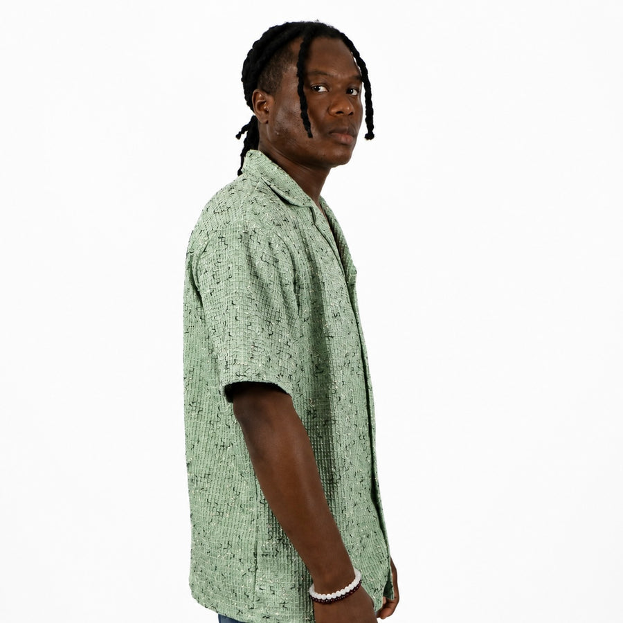 Chemise manches courtes vert