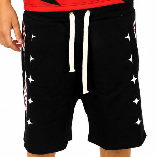 Short Noir avec Imprimés Graphiques – Style Streetwear