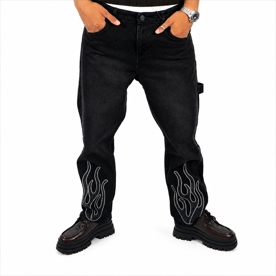 Jean noir Denim – Taille 34 – 100% coton