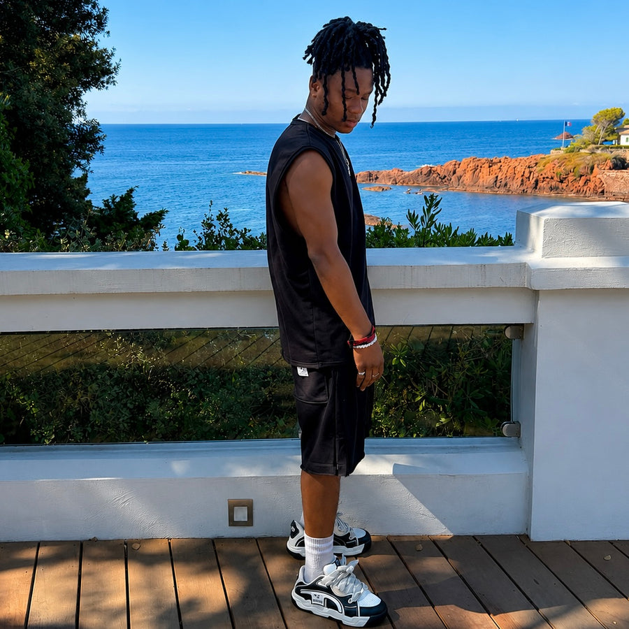 Ensemble débardeur &short oversize noir