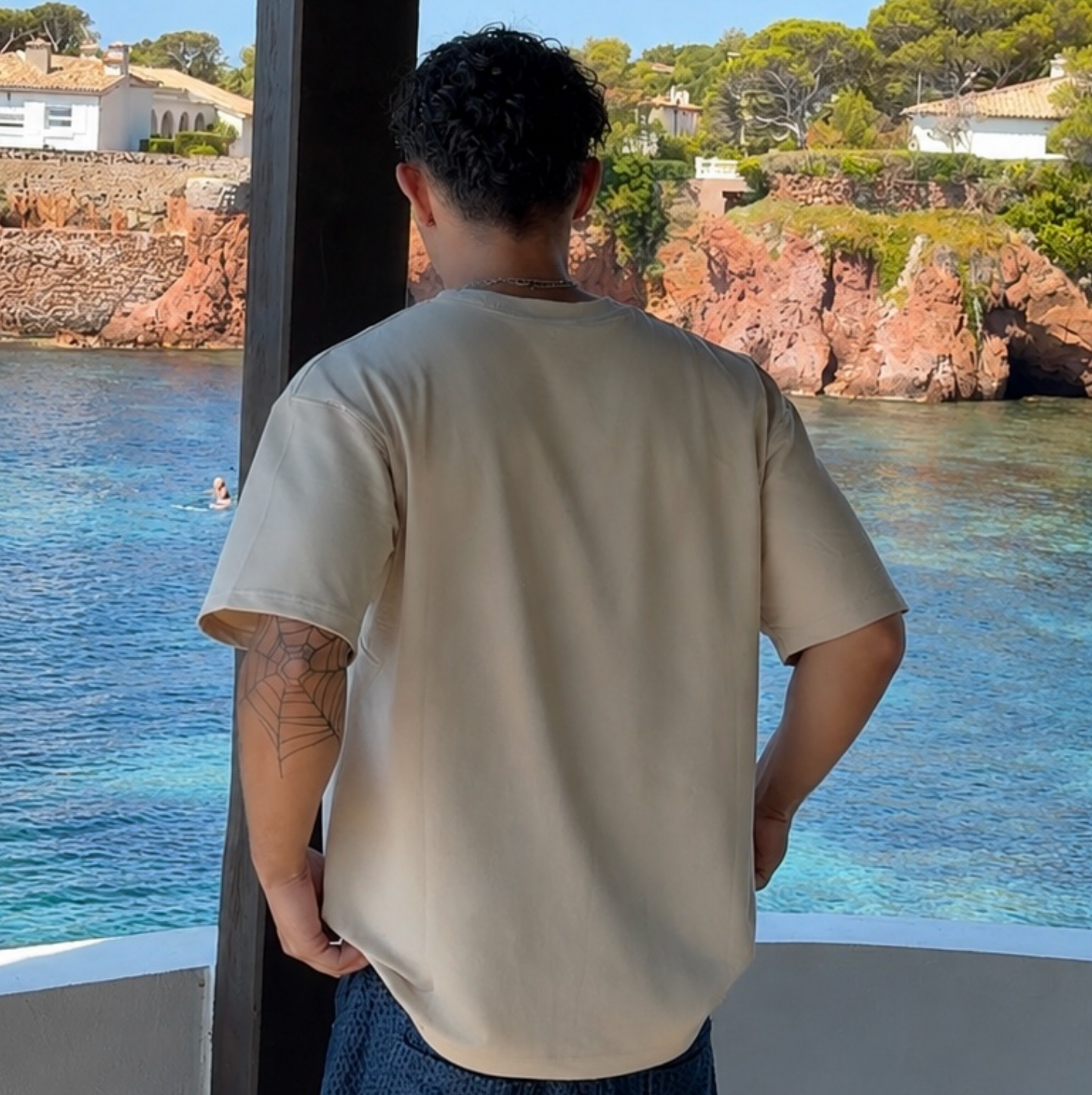 T-shirt Beige Oversize avec Broderie “NY” – Style Streetwear