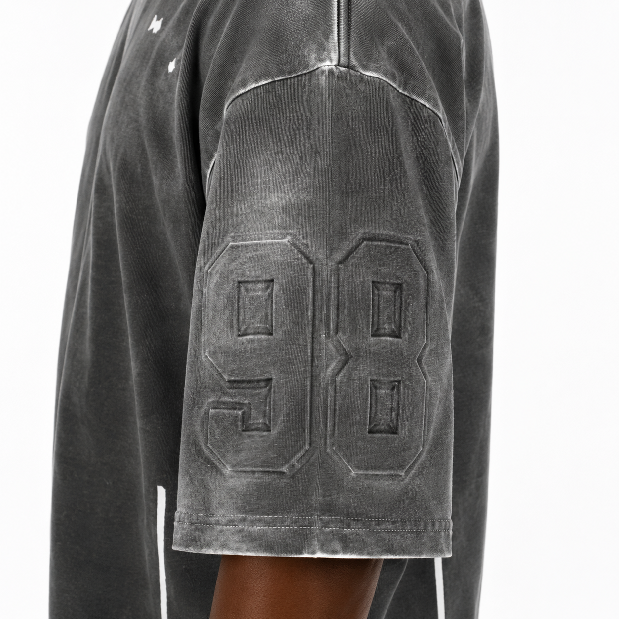 T-shirt oversize gris effet délavé -style streetwear